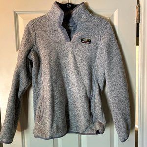 L.L.Bean Sweater Fleece Pullover Grey